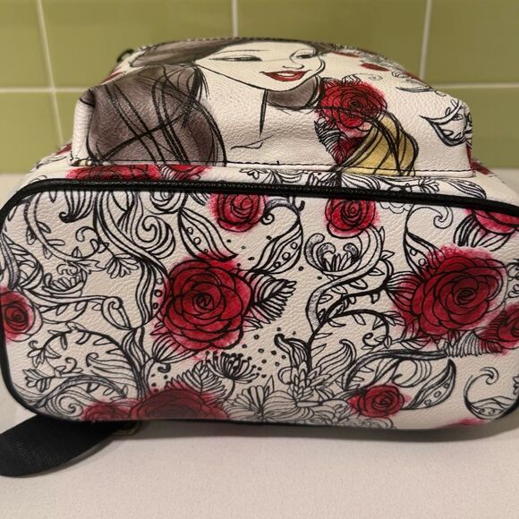 Rare Disney x Loungefly Sketched Belle & Roses Mini Backpack display picture 3